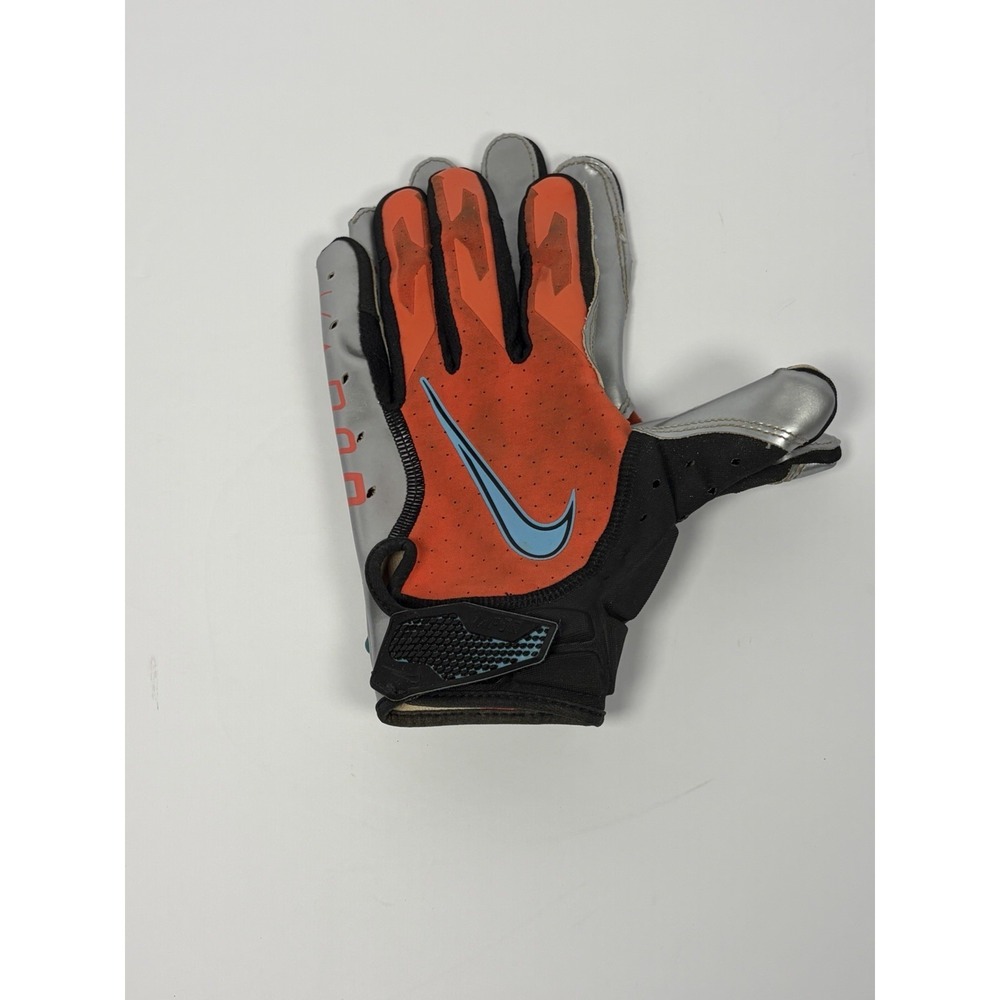 NIKE VAPOR JET 7.0 FOOTBALL CATCHING GLOVES ORANGE/SILVER YOUTH LARGE